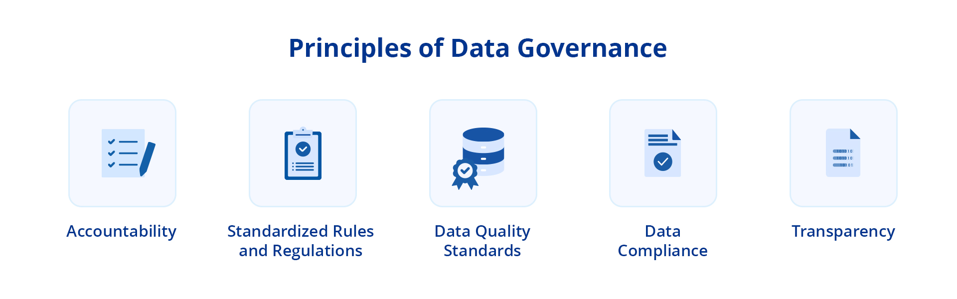 Image showing the 5 Key Data Governance Principles
