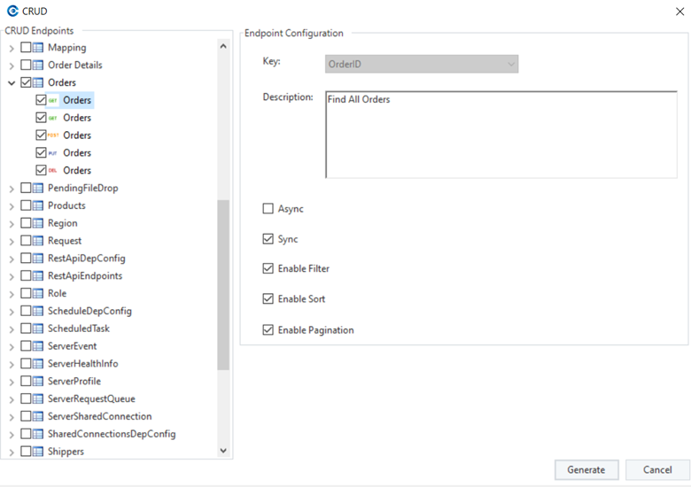 configuring endpoint settings 