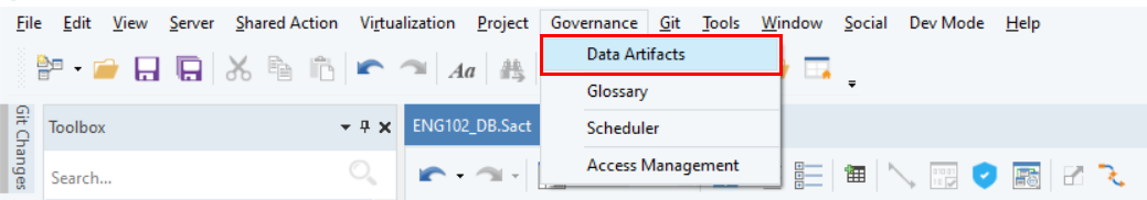 Data artifacts in Astera